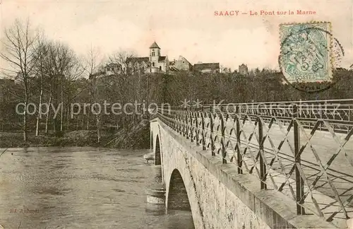 AK / Ansichtskarte Saacy sur Marne Le Pont sur la Marne Saacy sur Marne