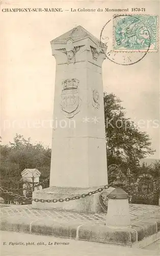 AK / Ansichtskarte Champigny sur Marne_94 La Colonne du Monument 1870_71 