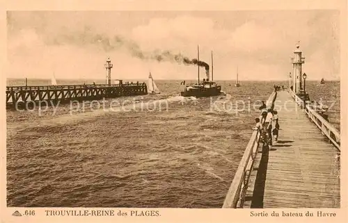 AK / Ansichtskarte  Trouville_Havre Sortie du bateau du Havre Trouville_Havre