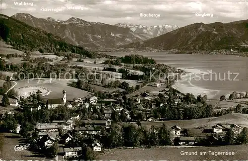 AK / Ansichtskarte Gmund_Tegernsee Panorama Alpen Gmund Tegernsee