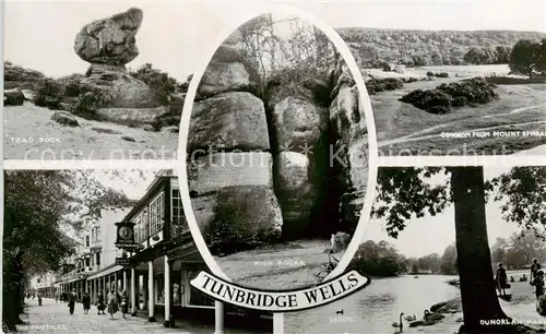 AK / Ansichtskarte Tunbridge_Wells_UK Toad Rock The Pantiles Dunorlan Park Common from Mount Ephrat High Rocks 