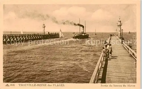 AK / Ansichtskarte Trouville sur Mer Sortie du bateau du Havre Trouville sur Mer