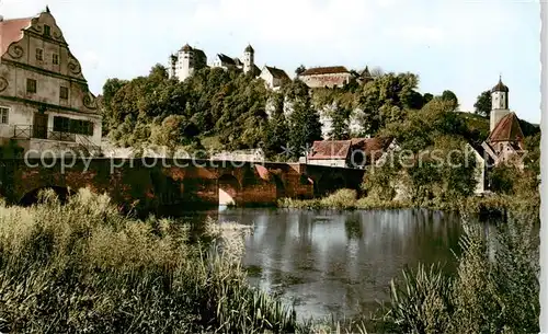 AK / Ansichtskarte Harburg_Schwaben Schloss und Stadt Fliegeraufnahme Harburg Schwaben