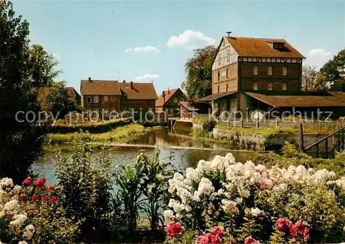 AK / Ansichtskarte Liebenau_Nienburg Weserpartie am Wehr Liebenau Nienburg