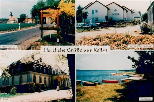 AK / Ansichtskarte Kollm_Quitzdorf_Sachsen Ortsansicht Landhotel Zum Heideberg Schloss Am Stausee 