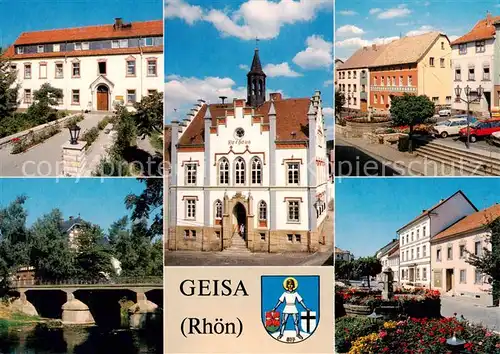 AK / Ansichtskarte Geisa St Elisabeth Krankenhaus Rathaus Markt Ulsterbruecke Marktbrunnen Geisa