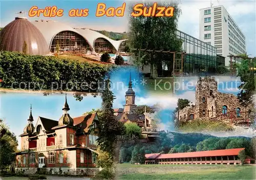 AK / Ansichtskarte Bad_Sulza Halle Hochhaus Kirche Schloss Ruine Bad_Sulza