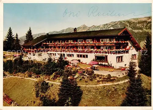 AK / Ansichtskarte 73840559 Sonthofen__Oberallgaeu Berghotel Allgaeuer Berghof mit Alpe Eck 