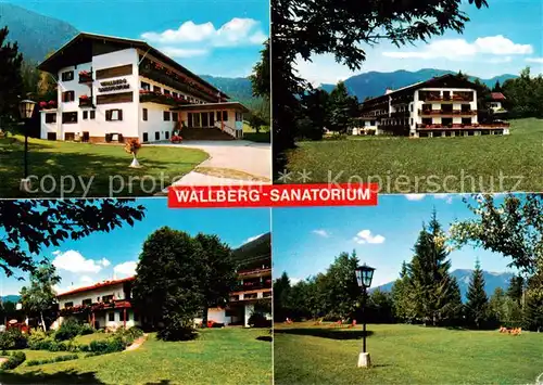 AK / Ansichtskarte Rottach Egern Wallberg Sanatorium Garten Rottach Egern