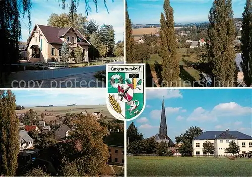 AK / Ansichtskarte 73840747 Langenchursdorf Rathaus Teilansichten Kirche Schule Langenchursdorf