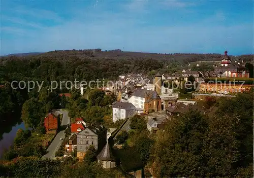 AK / Ansichtskarte 73840788 Weilburg Panorama mit Blick auf Schloss-Café Weilburg