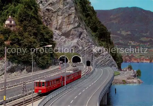 AK / Ansichtskarte 73841361 Eisenbahn Stansstad Vierwaldstaettersee Eisenbahn