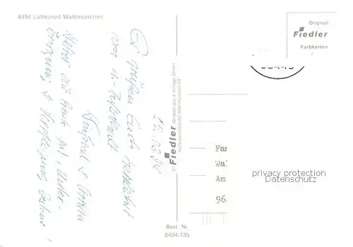 AK / Ansichtskarte 73841384 Waldmuenchen Fliegeraufnahme Waldmuenchen