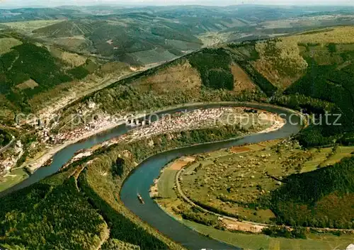 AK / Ansichtskarte 73841485 Hirschhorn_Neckar Schloss Hotel auf der Burg Fliegeraufnahme Neckarschleife Hirschhorn Neckar