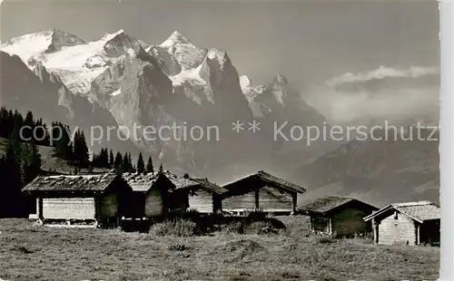 AK / Ansichtskarte Hasliberg_Meiringen_BE Maegisalp mit Wetterhorngruppe und Eiger 