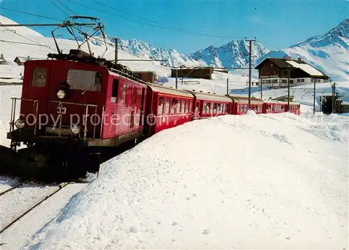 AK / Ansichtskarte 73841954 Eisenbahn Rhein Rhoene Express Oberalp Pass  Eisenbahn