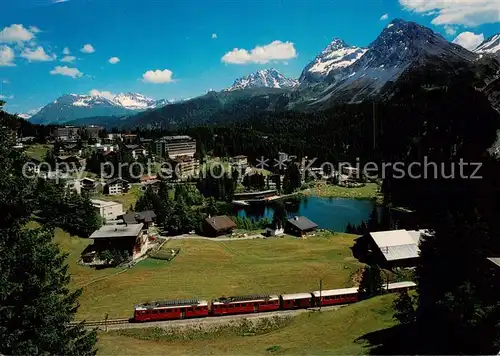 AK / Ansichtskarte 73841956 Eisenbahn Arosa Seegrube mit Untersee  Eisenbahn