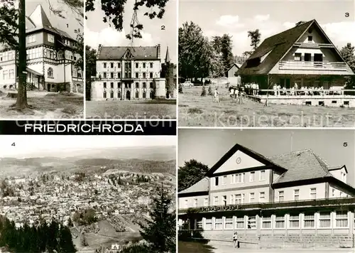 AK / Ansichtskarte 73842067 Friedrichroda FDGB-Erholungsheim Spiessberghaus Schloss Reinhardsbrunn HO-Gaststaette Heuberghaus Blick vom Koernberg Park-Hotel Friedrichroda