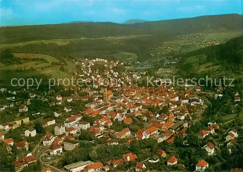 AK / Ansichtskarte 73842231 Bad_Brueckenau Stadtkern mit Blick auf Roemershag Bad_Brueckenau