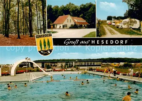 AK / Ansichtskarte 73842301 Hesedorf_Bremervoerde Teilansichten Camping Schwimmbad Hesedorf Bremervoerde