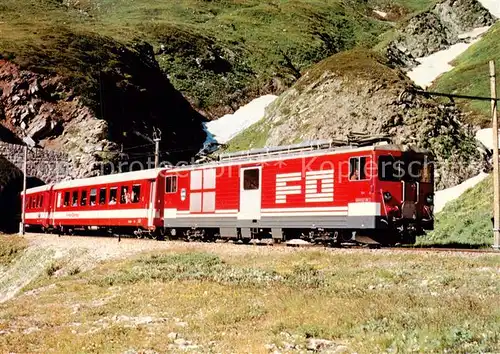 AK / Ansichtskarte Eisenbahn Furka Oberalp Bahn FO Eisenbahn