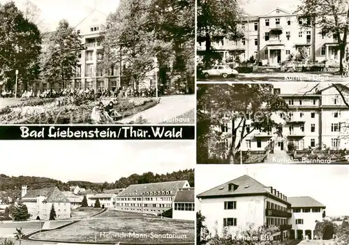 AK / Ansichtskarte Bad_Liebenstein Kurhaus Kurheim Olga Kurheim Bernhard Kurheim Elsa Heinrich Mann Sanatorium Bad_Liebenstein