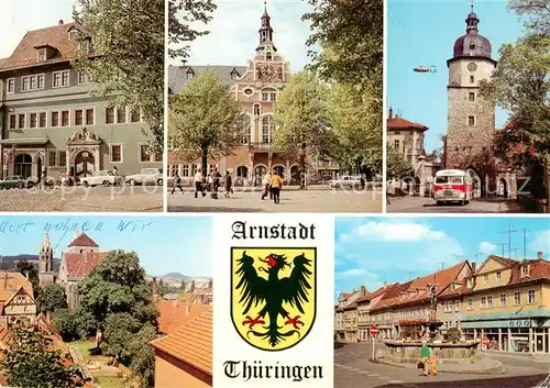 AK / Ansichtskarte Arnstadt_Ilm Stadtmuseum Rathaus Riedtor Liebfrauenkirche Hopfenbrunnen Arnstadt_Ilm