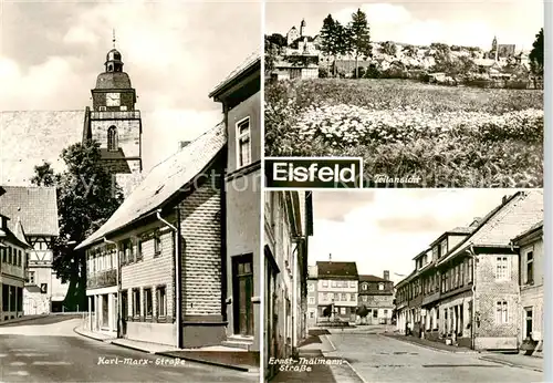 AK / Ansichtskarte Eisfeld Karl Marx Strasse Teilansichte Ernst Thaelmann Strasse Eisfeld