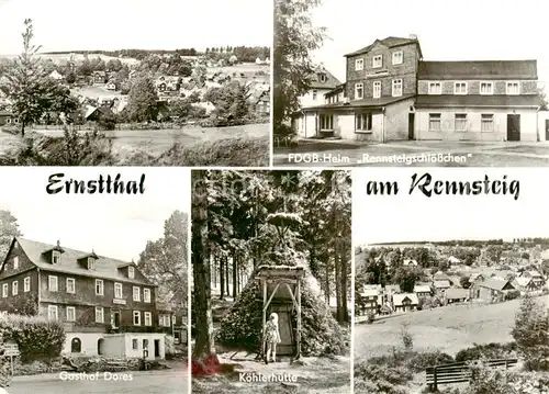 AK / Ansichtskarte Ernstthal_Rennsteig Panorama FDGB Heim Rennsteigschloesschen Gasthof Dores Koehlerhuette 