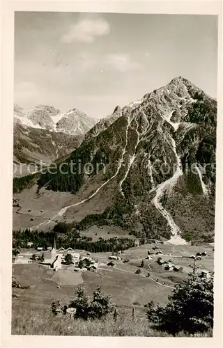 AK / Ansichtskarte Mittelberg_Kleinwalsertal_AT mit Schafalpkoepfen und Zwoelferkopf 