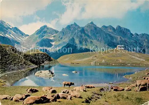 AK / Ansichtskarte  Pizol_2847m_SG Wangsersee mit SAC Klubhuette und Wildseeluecke 