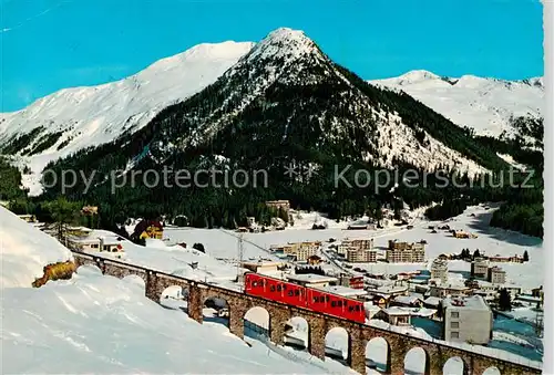 AK / Ansichtskarte  Davos_GR Parsennbahn mit Rhaetikon Seehorn und Pischahorn Davos_GR