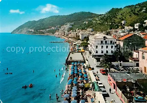 AK / Ansichtskarte 73843032 Laigueglia_Savona_IT Lungomare e spiaggia 