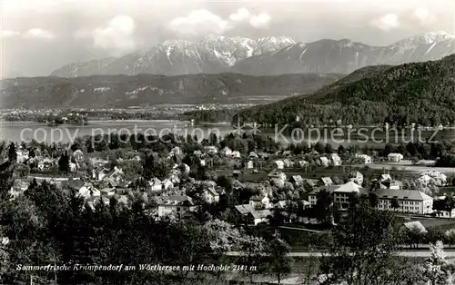 AK / Ansichtskarte 73843086 Krumpendorf_Woerthersee_AT Panorama Sommerfrische mit Hochobir Karawanken 