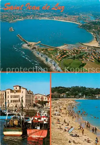 AK / Ansichtskarte Saint Jean de Luz La Baie vue depuis Socoa La Maison de linfante La plage Saint Jean de Luz