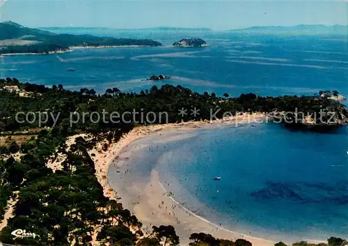 AK / Ansichtskarte Bormes les Mimosas_83_Var Vue aerienne sur la Plage de l Estagnol 