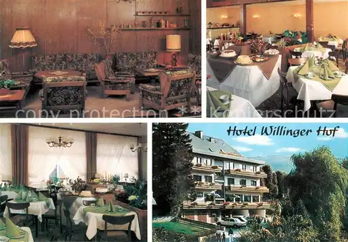 AK / Ansichtskarte Willingen_Sauerland Hotel Willinger Hof Gastraeume Willingen_Sauerland