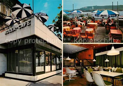 AK / Ansichtskarte 73844398 Ruedesheim_am_Rhein Adler Cafe Gastraum Terrasse 