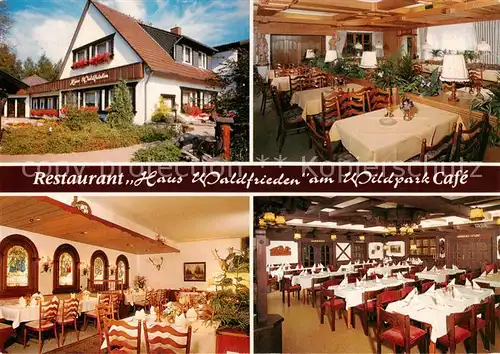 AK / Ansichtskarte 73844426 Duelmen Restaurant Haus Waldfrieden am Wildpark Cafe Gastraeume Duelmen