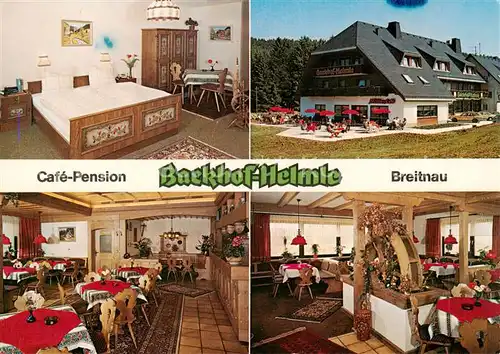 AK / Ansichtskarte Breitnau Cafe Pension Backhof Helmle Gastraeume Zimmer Breitnau