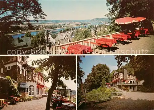 AK / Ansichtskarte 73844831 Linz_Rhein Winzerhaus am Kaiserberg Terrasse Teilansichten Linz_Rhein