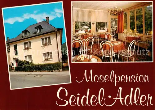 AK / Ansichtskarte 73844903 Bernkastel-Kues_Berncastel Mosel Pension Seidel Adler Gaststube 