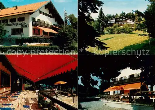 AK / Ansichtskarte 73844956 Wielenbach Gasthof Hirschberg Alm Gastraum Terrasse Wielenbach