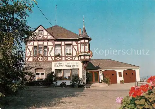 AK / Ansichtskarte 73845009 Starkenburg Weinhaus Schoene Aussicht Starkenburg