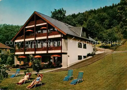 AK / Ansichtskarte 73845158 Bad_Orb Pension Am Spessartwald und Gaestehaus Eugenie Bad_Orb