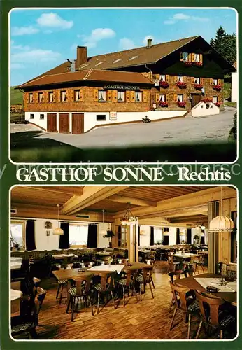 AK / Ansichtskarte 73845242 Rechtis Gasthof Sonne Gastraum Rechtis