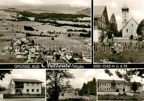 AK / Ansichtskarte 73845419 Oberreute Panorama Kirche Teilansichten Oberreute