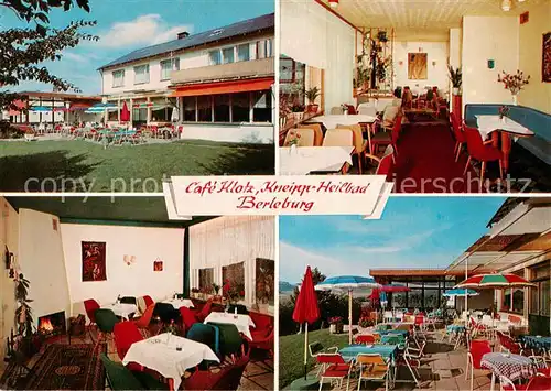 AK / Ansichtskarte Berleburg_Bad Cafe Klotz Kneipp Heilbad Gastraeume Terrasse Berleburg_Bad