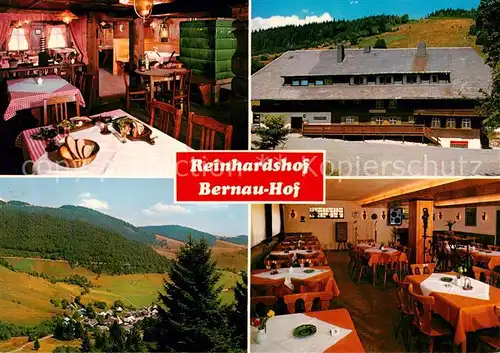 AK / Ansichtskarte Bernau_Schwarzwald Gaststaette Pension Reinhardshof Gastraeume Panorama Bernau Schwarzwald