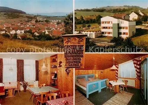 AK / Ansichtskarte Oberelsbach Gaestehaus Lenhardt Gaststube Zimmer Panorama Oberelsbach